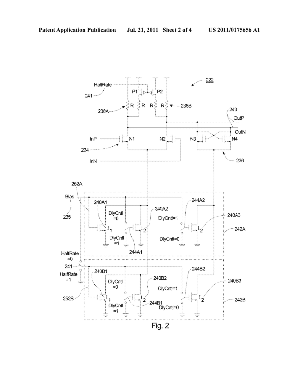 CIRCUIT INCLUDING CURRENT-MODE LOGIC DRIVER WITH MULTI-RATE PROGRAMMABLE     PRE-EMPHASIS DELAY ELEMENT - diagram, schematic, and image 03