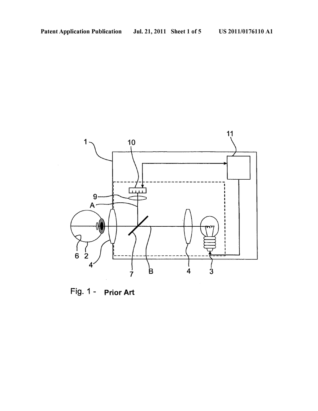 ARRANGEMENTS AND METHOD FOR MEASURING AN EYE MOVEMENT, PARTICULARLY A     MOVEMENT OF THE FUNDUS OF THE EYE - diagram, schematic, and image 02