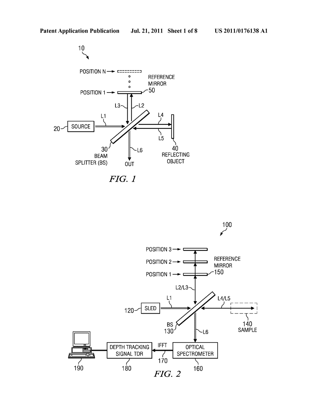 INTERFEROMETER WITH VARIABLE OPTICAL PATH LENGTH REFERENCE MIRROR AND     APPLICATIONS THEREOF - diagram, schematic, and image 02