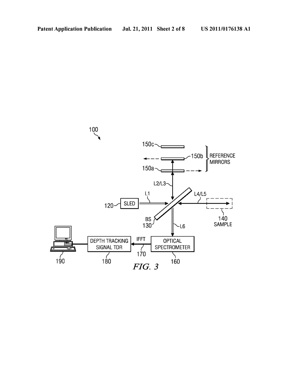 INTERFEROMETER WITH VARIABLE OPTICAL PATH LENGTH REFERENCE MIRROR AND     APPLICATIONS THEREOF - diagram, schematic, and image 03