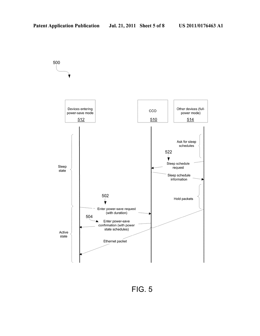 MANAGING POWER STATES IN NETWORK COMMUNICATIONS - diagram, schematic, and image 06