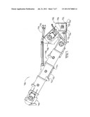 FRAME RAISING MULTI-USE PAVING TRACTOR WITH BLIND MATEABLE QUICK     CONNECTING TOOL ATTACHMENTS diagram and image