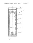 METHOD AND DEVICE FOR PRODUCING A TUBULAR SOLID BODY FROM A REFRACTORY     TUNGSTEN HEAVY METAL ALLOY,  PARTICULARLY AS A SEMI-FINISHED PRODUCT FOR     THE PRODUCTION OF A PENETRATOR FOR A KINETIC ENERGY PROJECTILE WITH     FRAGMENTATION EFFECT diagram and image