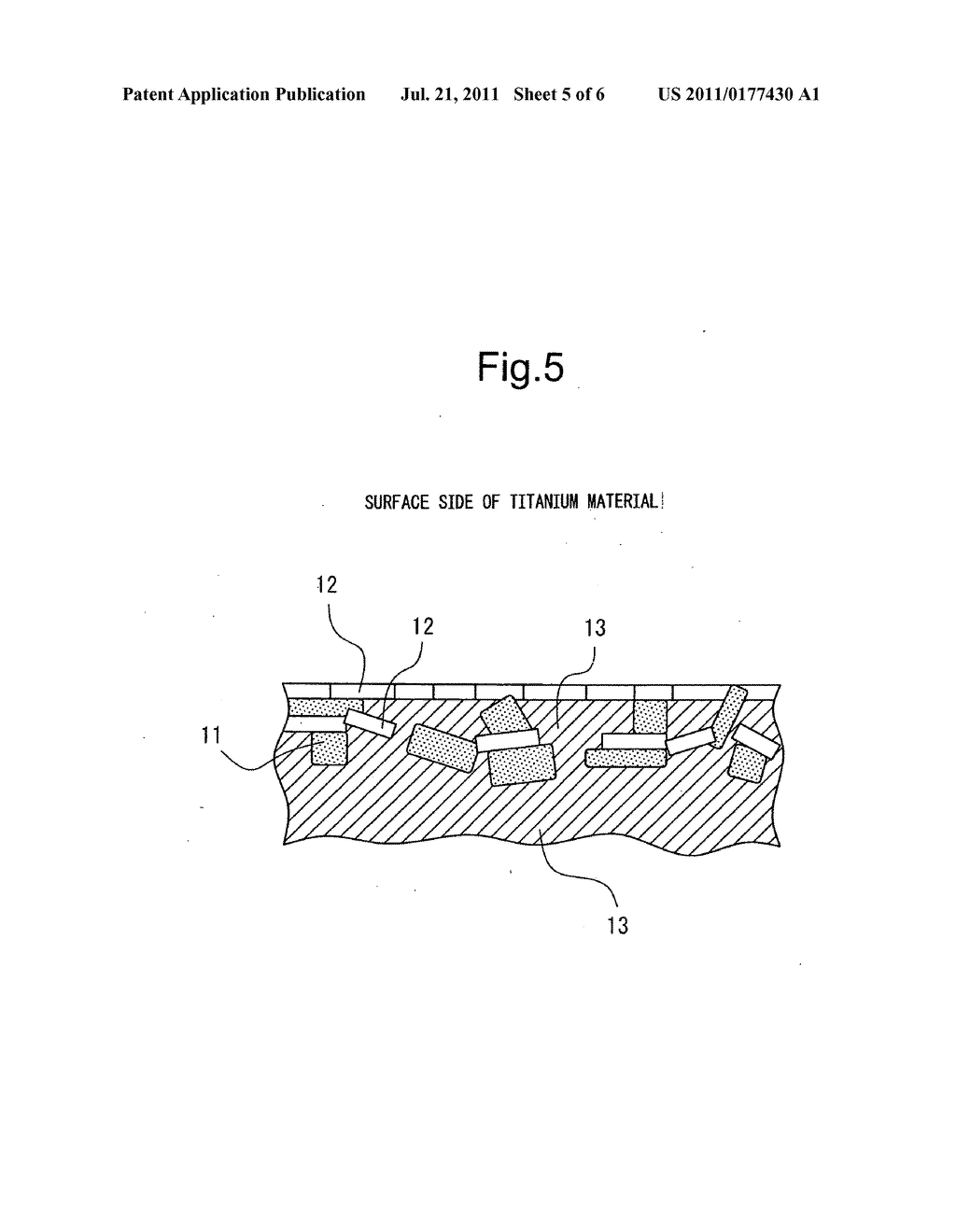 Titanium material for solid polymer fuel cell separator having low contact     resistance and method of production of same - diagram, schematic, and image 06