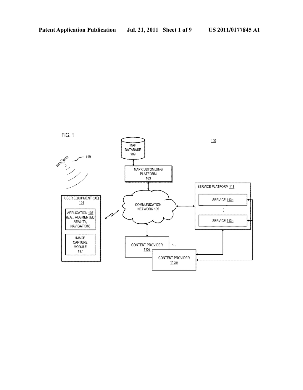 METHOD AND APPARATUS FOR CUSTOMIZING MAP PRESENTATIONS BASED ON MODE OF     TRANSPORT - diagram, schematic, and image 02