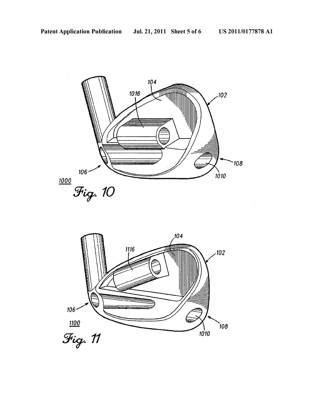 Golf Clubs With Cavities, and Related Methods - diagram, schematic, and image 06