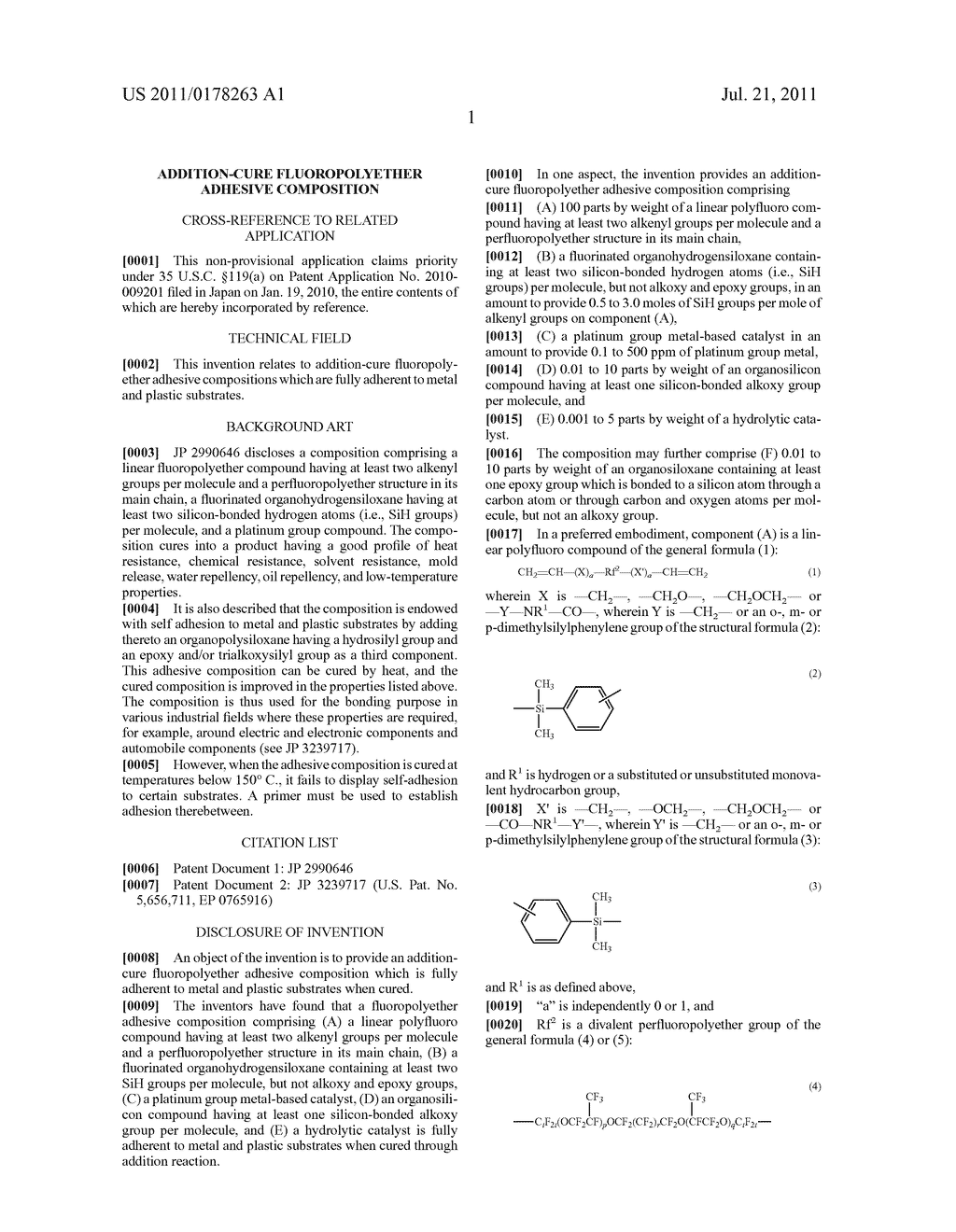 ADDITION-CURE FLUOROPOLYETHER ADHESIVE COMPOSITION - diagram, schematic, and image 02