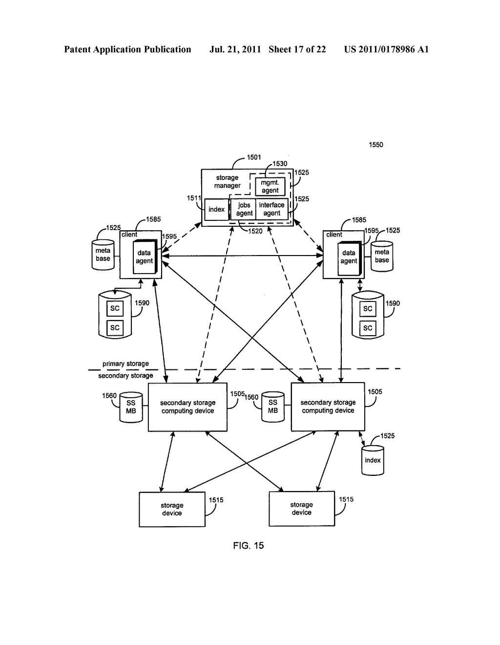 SYSTEMS AND METHODS FOR CLASSIFYING AND TRANSFERRING INFORMATION IN A     STORAGE NETWORK - diagram, schematic, and image 18