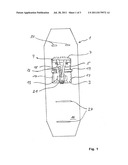 Stretcher pad with child restraint system diagram and image