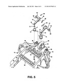 Caster locking system for medical transport cart diagram and image