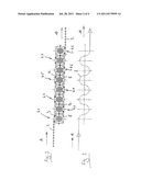 DEVICE FOR APPLYING ONE MULTIPLE-PASS PRINT EACH TO PACKAGING CONTAINERS diagram and image