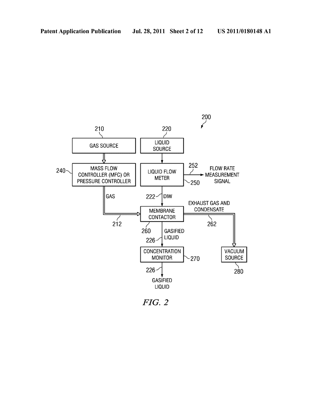 GASIFICATION SYSTEMS AND METHODS FOR MAKING BUBBLE FREE SOLUTIONS OF GAS     IN LIQUID - diagram, schematic, and image 03