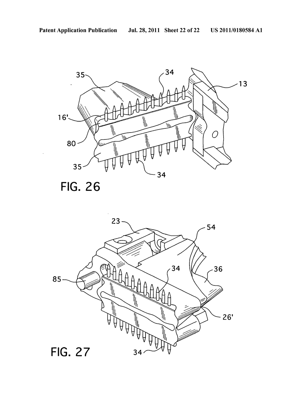 Stapling apparatus for performing anastomosis on hollow organs - diagram, schematic, and image 23