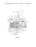 SPINNING REEL SPOOL SUPPORT STRUCTURE diagram and image