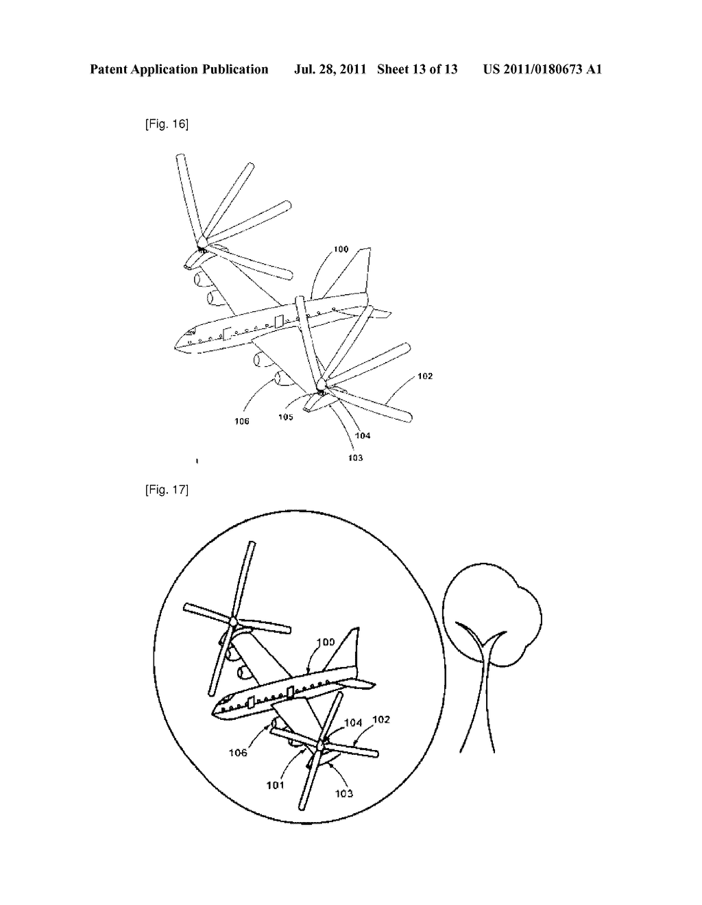 TAKING OFF AND LANDING AIRPLANE USING VARIABLE ROTARY WINGS - diagram, schematic, and image 14