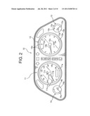 Light emission structure for indication symbol in interior space of     vehicle diagram and image