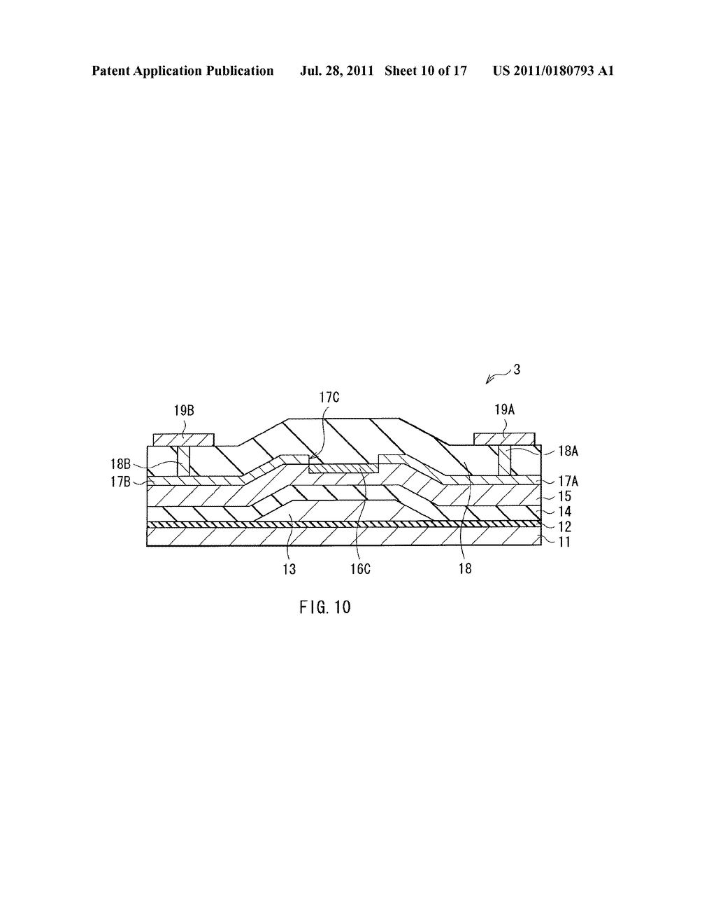 THIN FILM TRANSISTOR, METHOD OF MANUFACTURING THIN FILM TRANSISTOR,     DISPLAY UNIT, AND ELECTRONIC DEVICE - diagram, schematic, and image 11