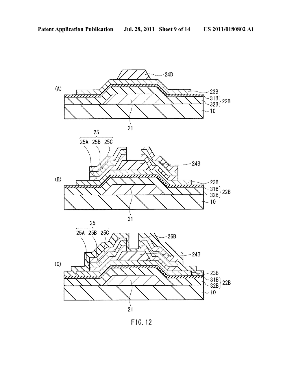 THIN FILM TRANSISTOR AND DISPLAY DEVICE - diagram, schematic, and image 10