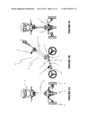 Single Action Collapsing/Expanding Three-Wheeled Golf Cart diagram and image