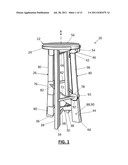 RECONFIGURABLE SEATING DEVICE WITH INTEGRAL DOCUMENT SHELF diagram and image