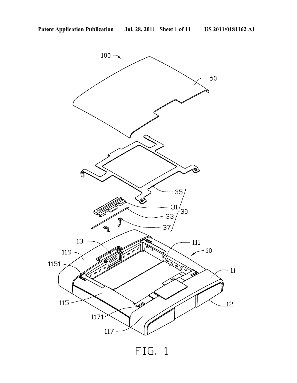 PORTABLE ELECTRONIC DEVICE WITH BATTERY COVER - diagram, schematic, and image 02