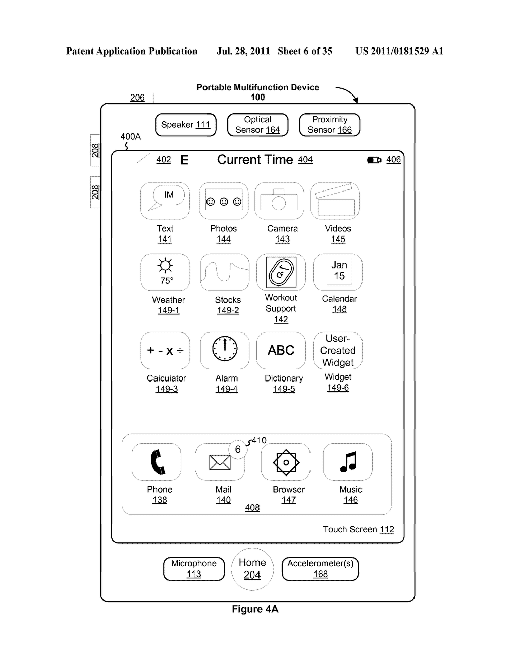 Device, Method, and Graphical User Interface for Selecting and Moving     Objects - diagram, schematic, and image 07