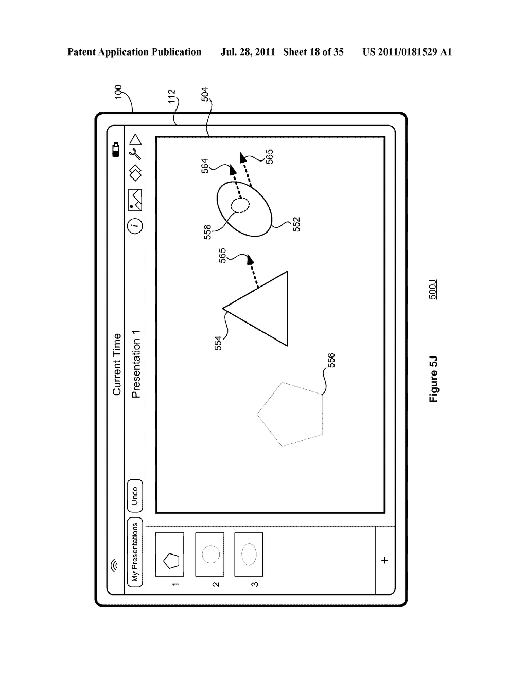Device, Method, and Graphical User Interface for Selecting and Moving     Objects - diagram, schematic, and image 19