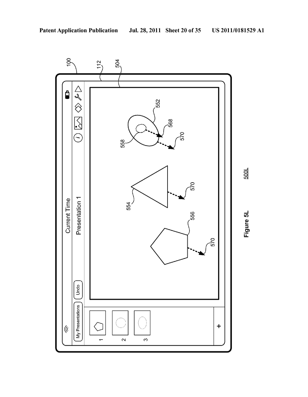 Device, Method, and Graphical User Interface for Selecting and Moving     Objects - diagram, schematic, and image 21