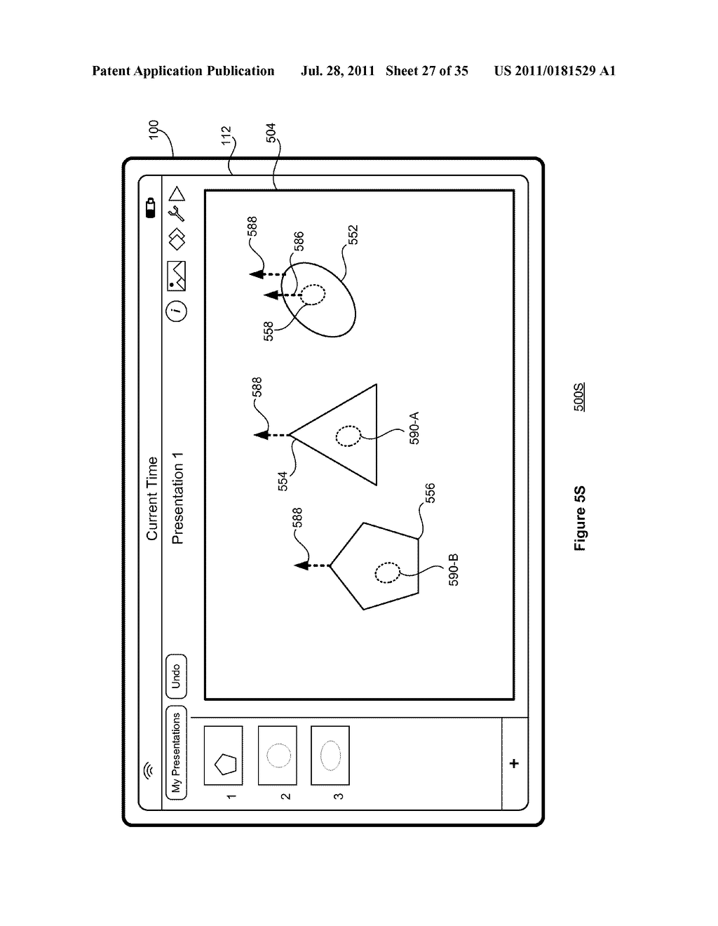 Device, Method, and Graphical User Interface for Selecting and Moving     Objects - diagram, schematic, and image 28