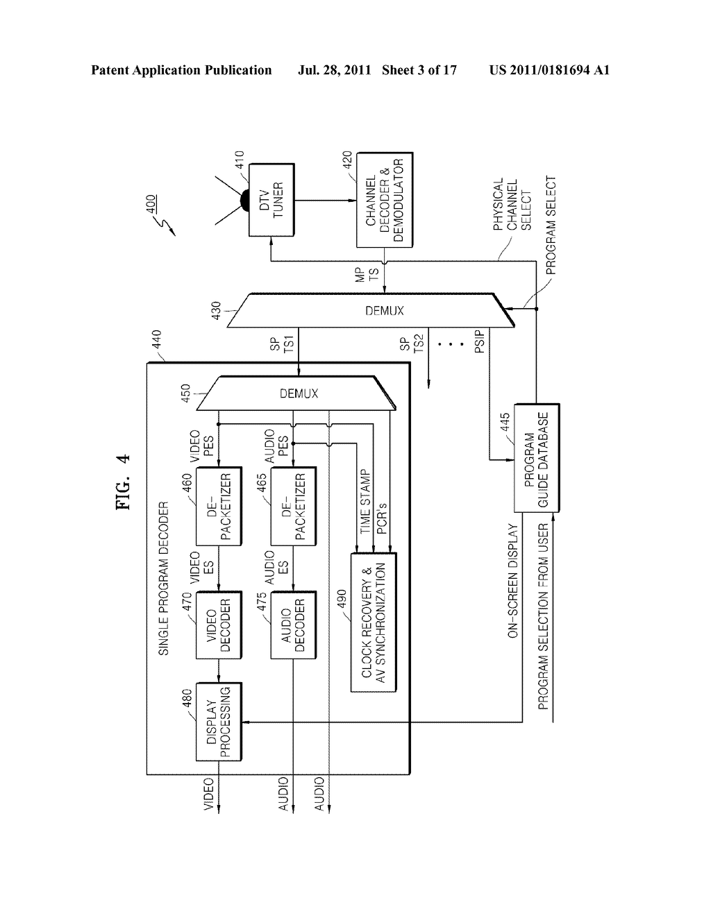 METHOD AND APPARATUS FOR TRANSMITTING DIGITAL BROADCASTING STREAM USING     LINKING INFORMATION ABOUT MULTI-VIEW VIDEO STREAM, AND METHOD AND     APPARATUS FOR RECEIVING THE SAME - diagram, schematic, and image 04