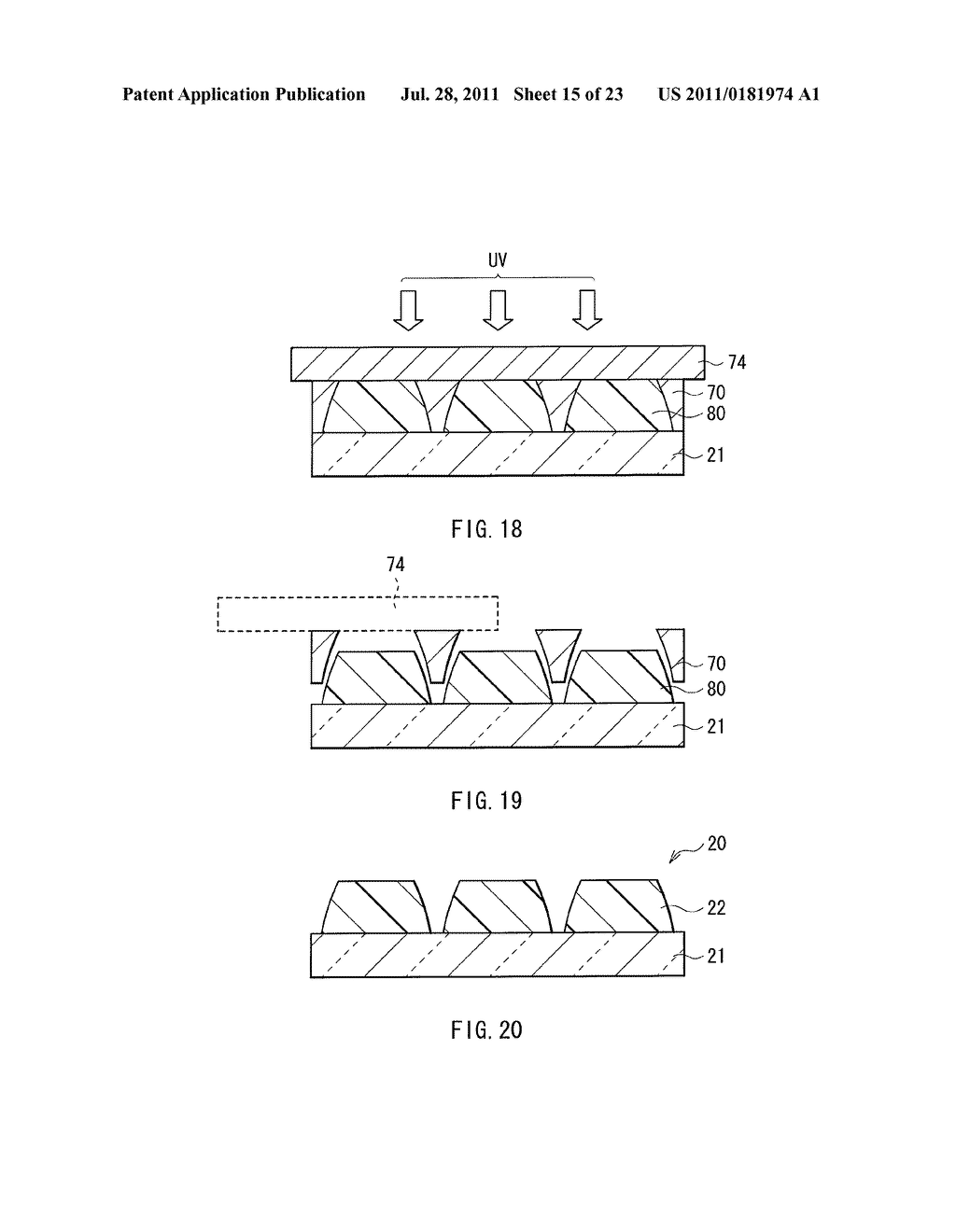 METHOD OF MANUFACTURING OPTICAL PART AND OPTICAL PART, AND METHOD OF     MANUFACTURING DISPLAY AND DISPLAY - diagram, schematic, and image 16