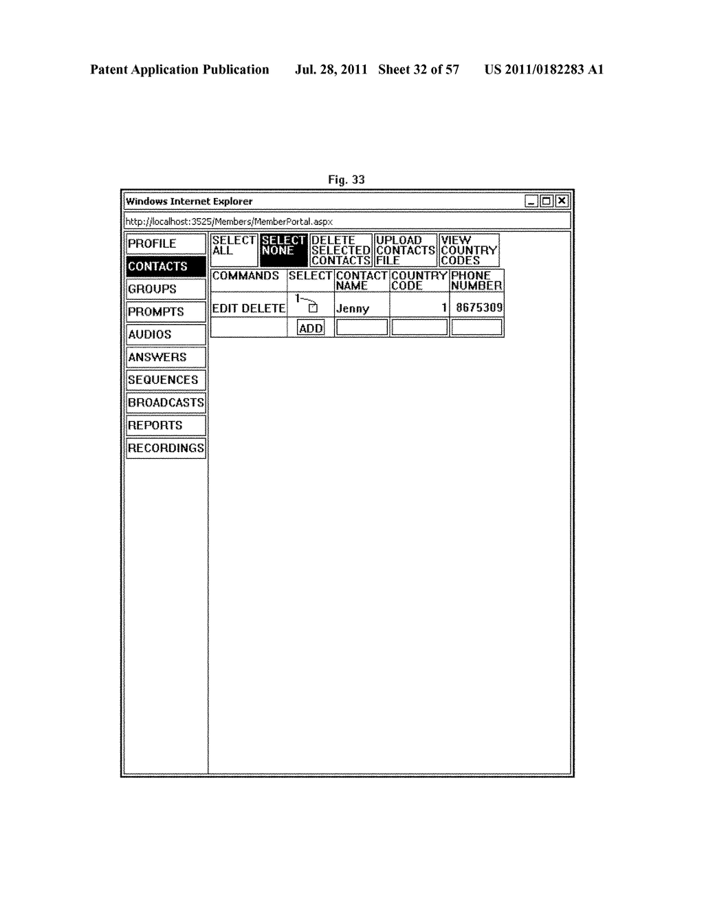 Web-based, hosted, self-service outbound contact center utilizing     speaker-independent interactive voice response and including enhanced IP     telephony - diagram, schematic, and image 33