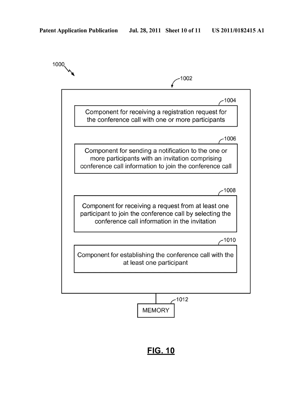 METHODS AND APPARATUS FOR PROVIDING CALL CONFERENCING SERVICES - diagram, schematic, and image 11