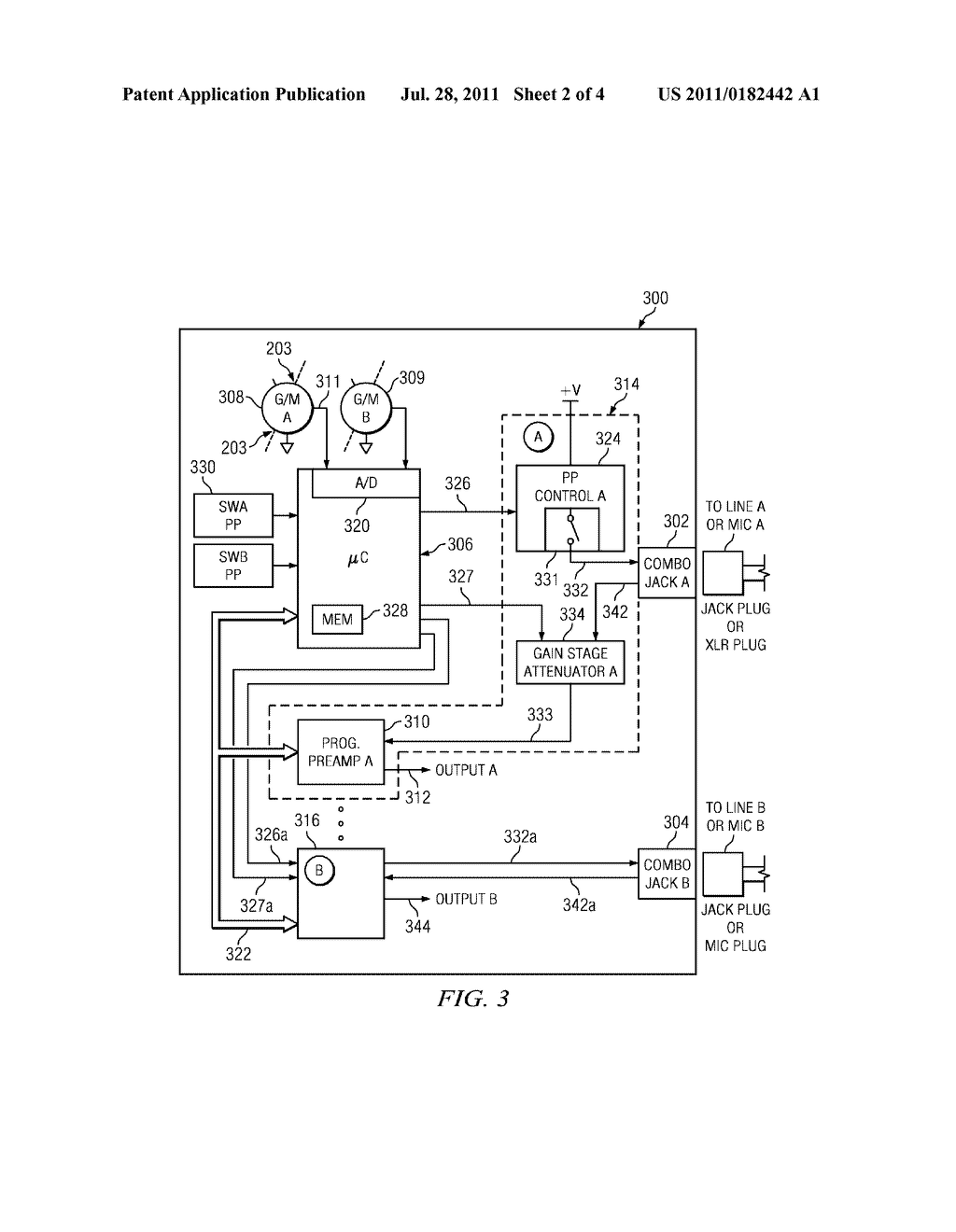 COMBINATION LINE OR MICROPHONE INPUT CIRCUITRY - diagram, schematic, and image 03