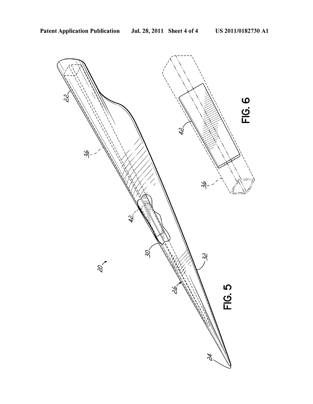 WIND TURBINE BLADE WITH DAMPING ELEMENT FOR EDGEWISE VIBRATIONS - diagram, schematic, and image 05