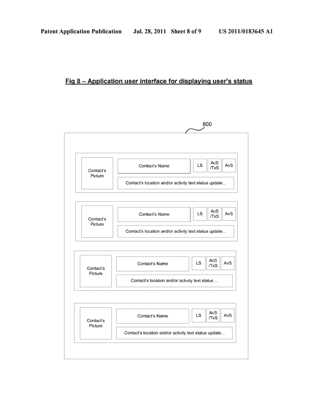 RICH PRESENCE STATUS BASED ON LOCATION, ACTIVITY, AVAILABILITY AND TRANSIT     STATUS OF A USER - diagram, schematic, and image 09