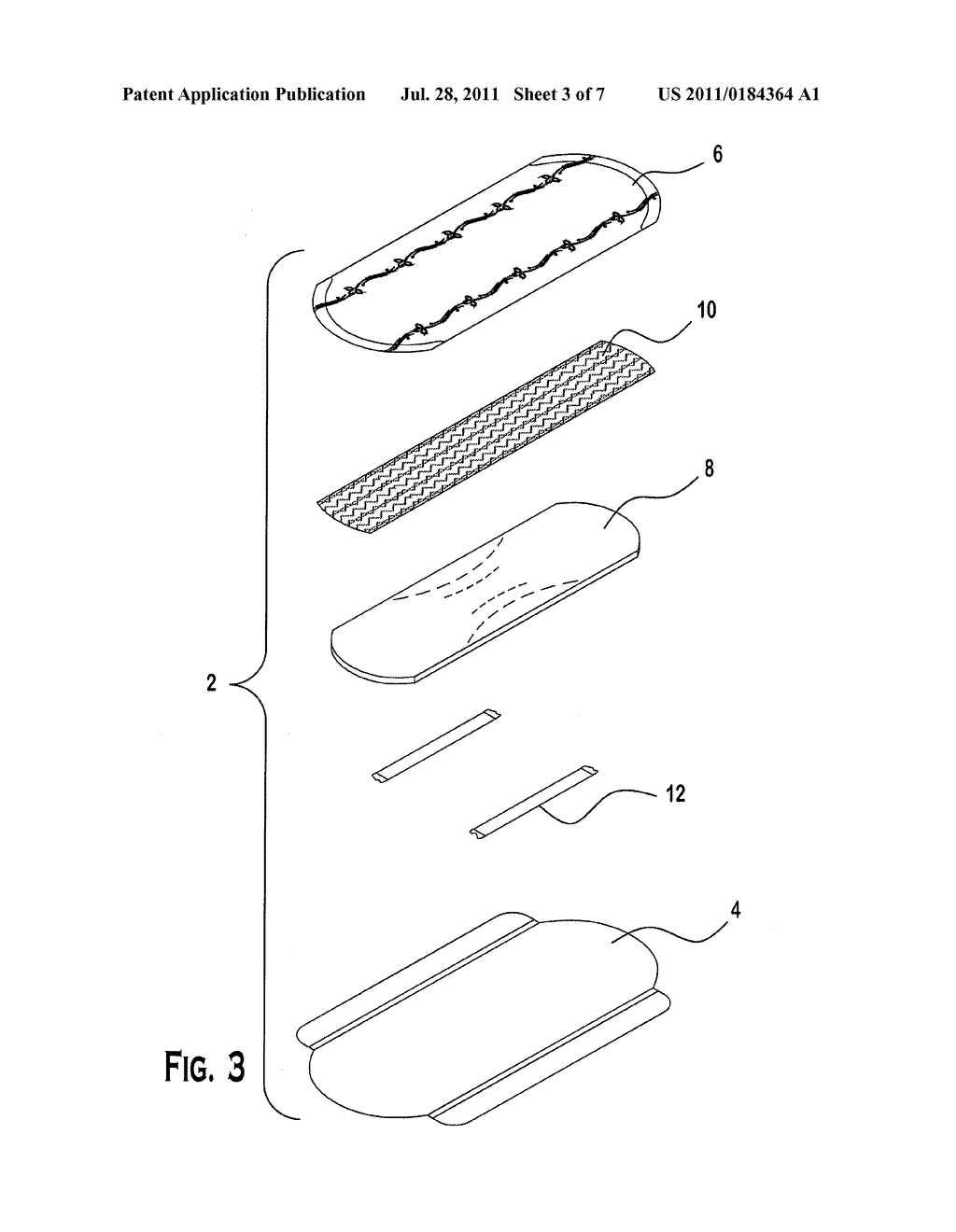 ABSORBENT ARTICLE WITH SLITTED ABSORBENT CORE - diagram, schematic, and image 04