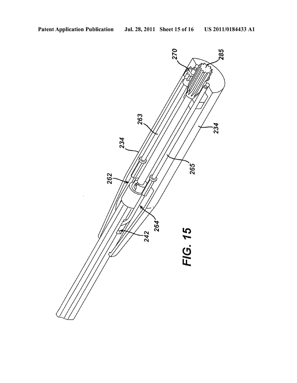 Tissue Retrieval Device with Pouch Stretching Arm - diagram, schematic, and image 16