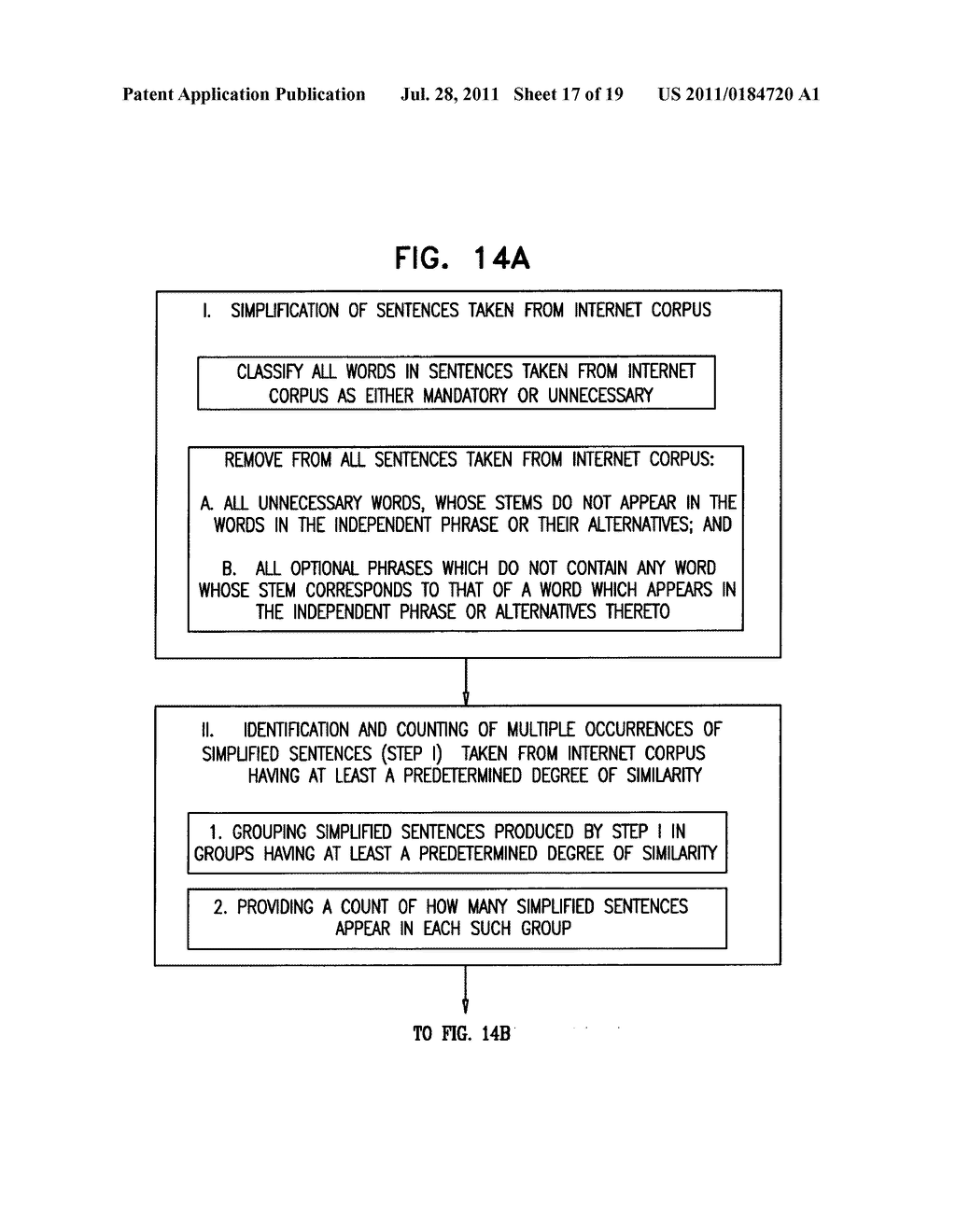 AUTOMATIC CONTEXT SENSITIVE LANGUAGE GENERATION, CORRECTION AND     ENHANCEMENT USING AN INTERNET CORPUS - diagram, schematic, and image 18