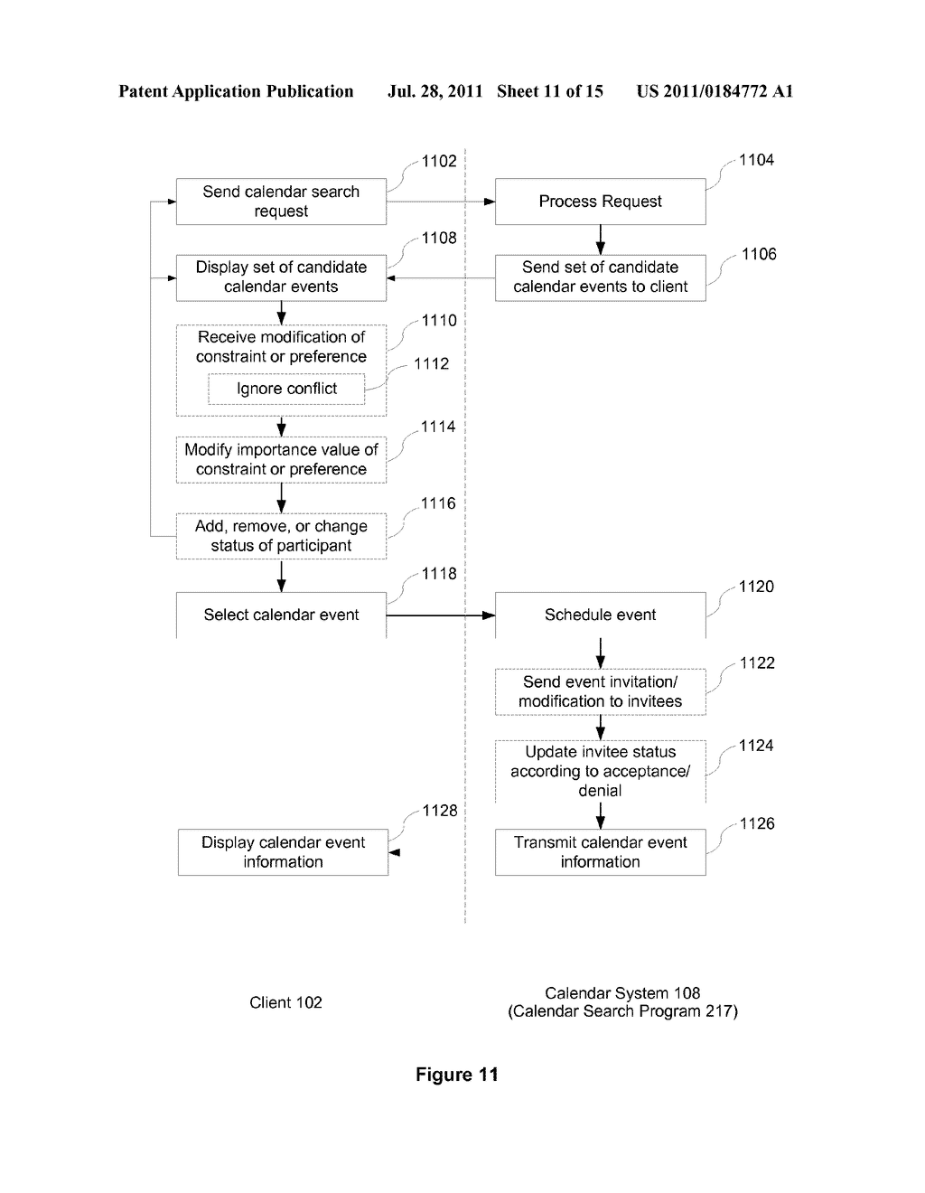 AUTOMATICALLY SCHEDULE AND RE-SCHEDULE MEETINGS THROUGH SEARCH INTERFACE - diagram, schematic, and image 12