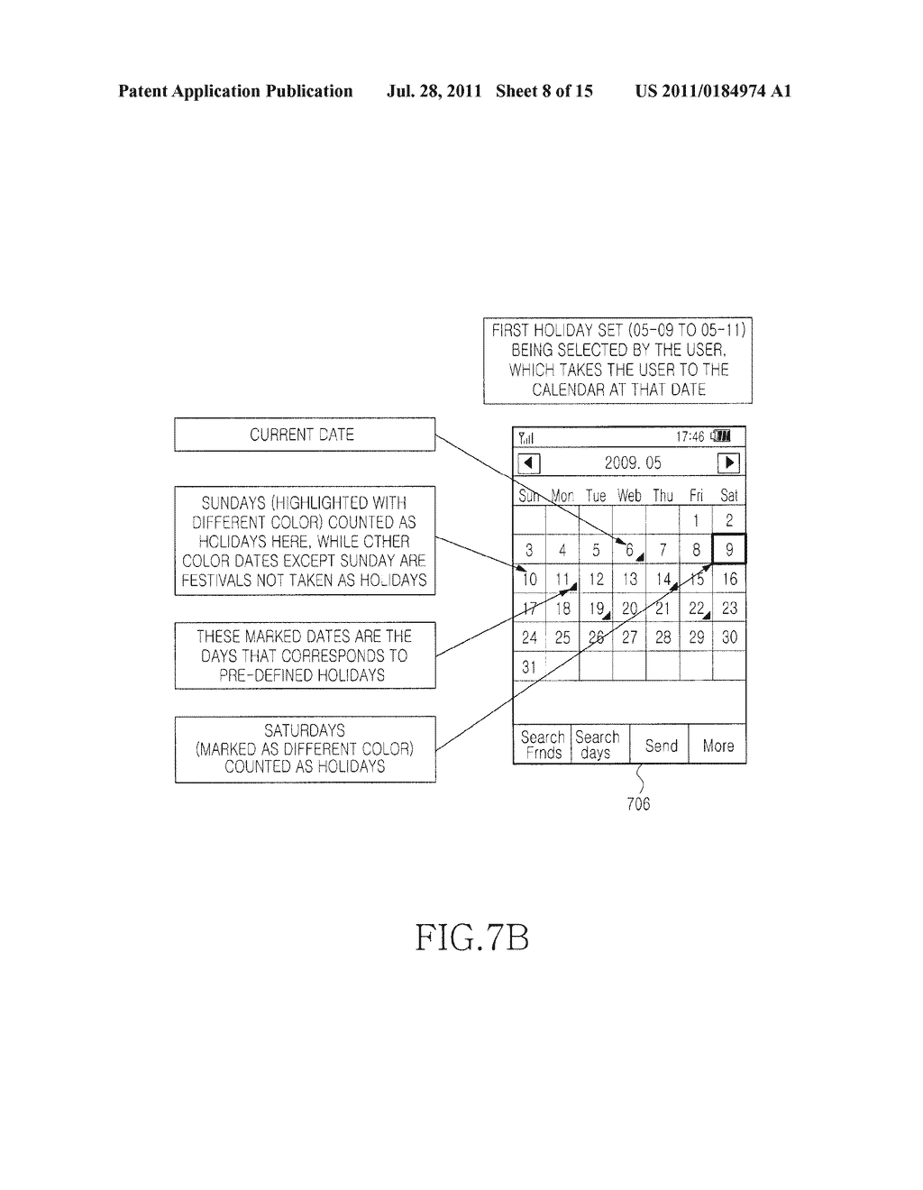 METHOD AND APPARATUS FOR PLANNING EVENT USING CALENDAR APPLICATION IN     MOBILE TERMINAL - diagram, schematic, and image 09