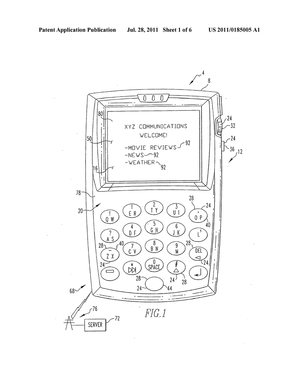 SYSTEM AND METHOD FOR MAINTAINING ON A HANDHELD ELECTRONIC DEVICE     INFORMATION THAT IS SUBSTANTIALLY CURRENT AND IS READILY AVAILABLE TO A     USER - diagram, schematic, and image 02