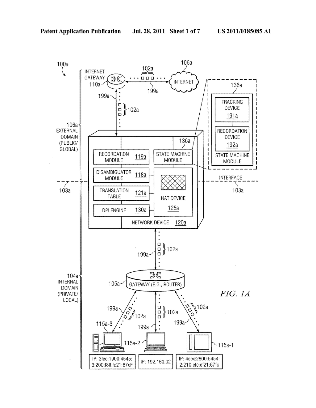 Network Address Translation Based on Recorded Application State - diagram, schematic, and image 02