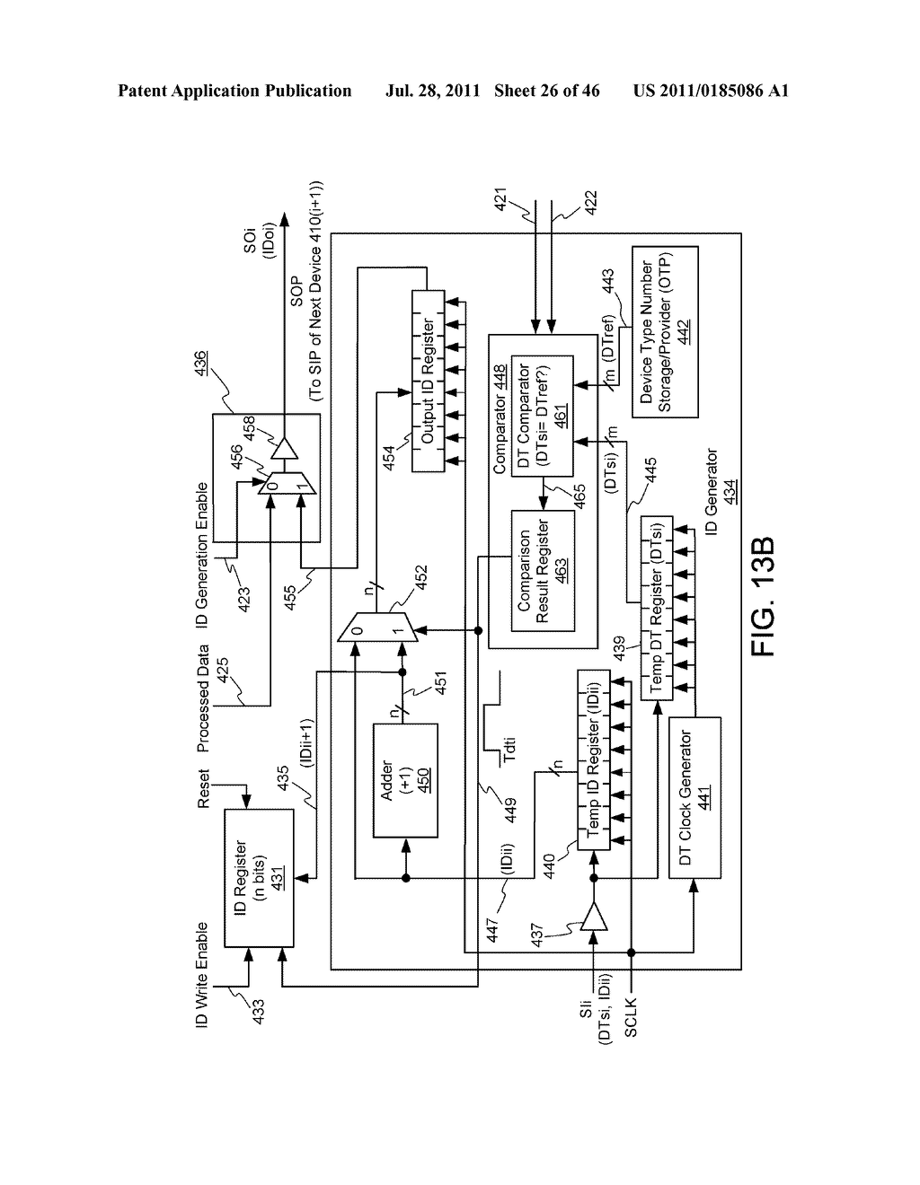 APPARATUS AND METHOD FOR PRODUCING DEVICE IDENTIFIERS FOR SERIALLY     INTERCONNECTED DEVICES OF MIXED TYPE - diagram, schematic, and image 27