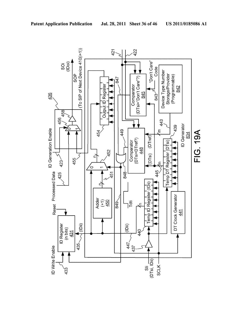 APPARATUS AND METHOD FOR PRODUCING DEVICE IDENTIFIERS FOR SERIALLY     INTERCONNECTED DEVICES OF MIXED TYPE - diagram, schematic, and image 37
