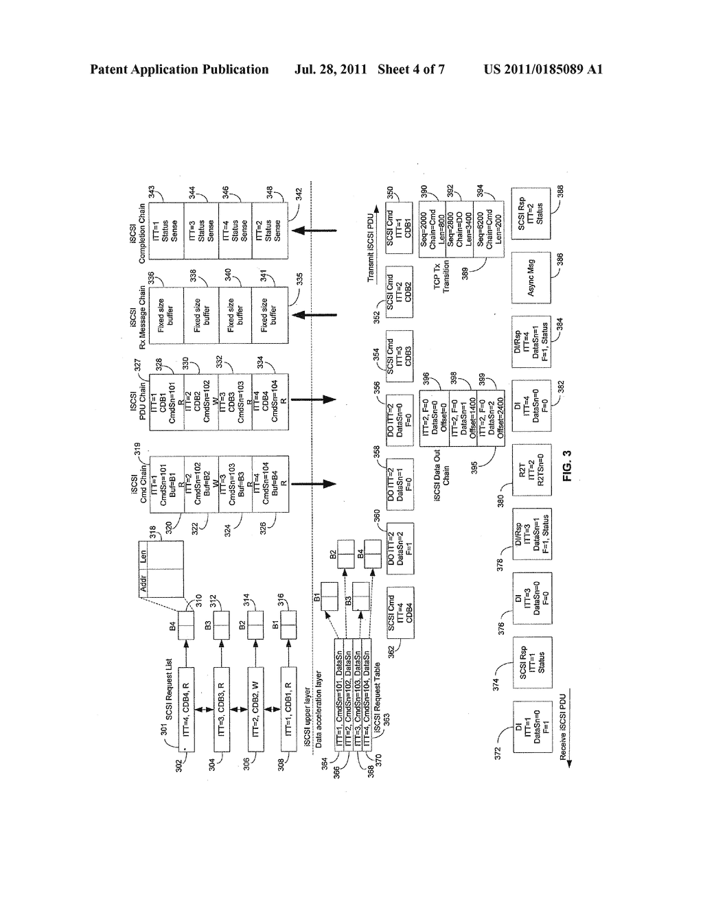 Method and System for Supporting Hardware Acceleration for iSCSI Read and     Write Operations and iSCSI Chimney - diagram, schematic, and image 05