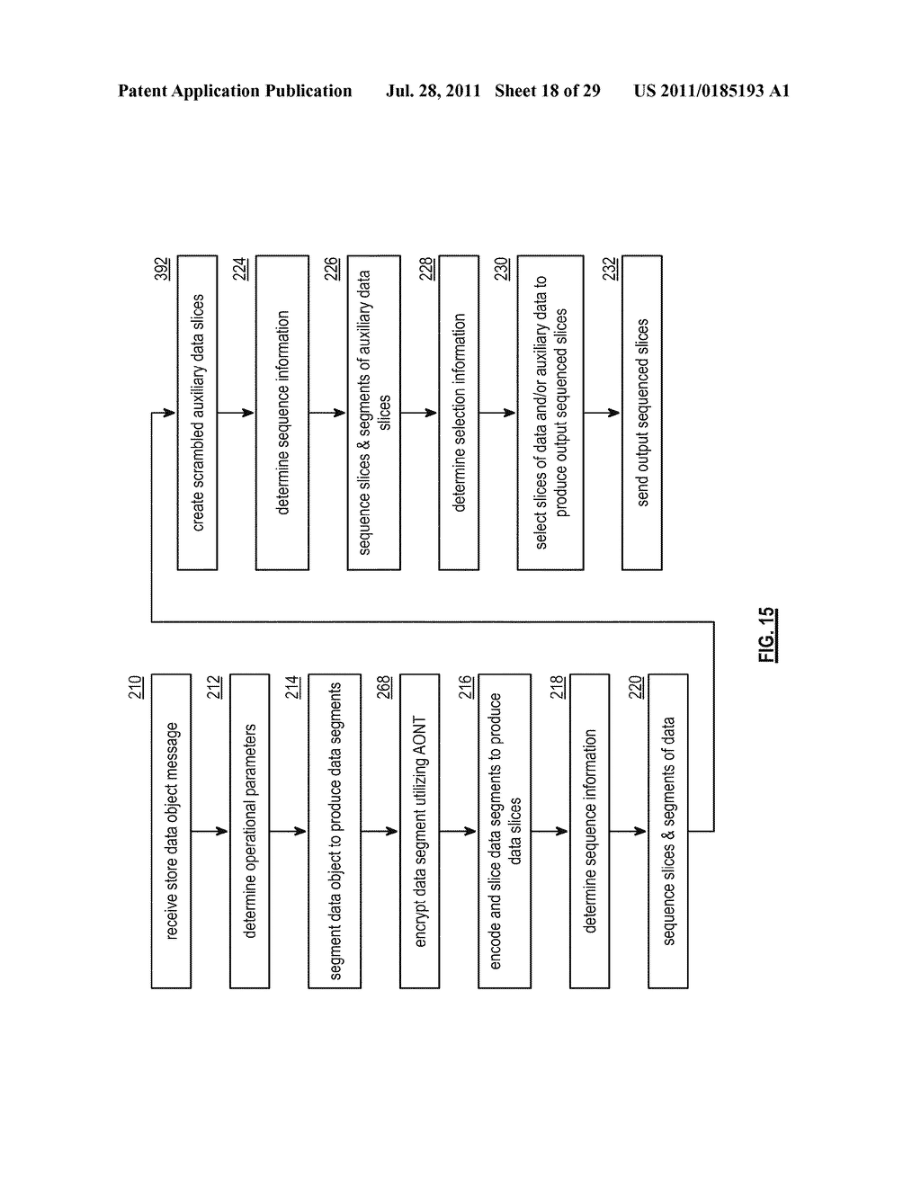 DE-SEQUENCING ENCODED DATA SLICES - diagram, schematic, and image 19