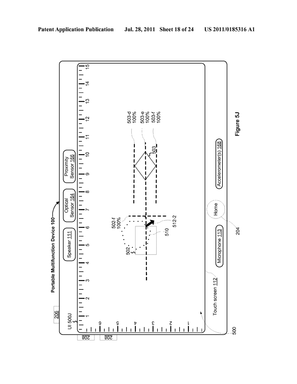 Device, Method, and Graphical User Interface for Managing User Interface     Content and User Interface Elements - diagram, schematic, and image 19