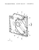 DISC LOADING AND EJECTING STRUCTURE FOR SLOT-IN OPTICAL DISC DRIVES diagram and image