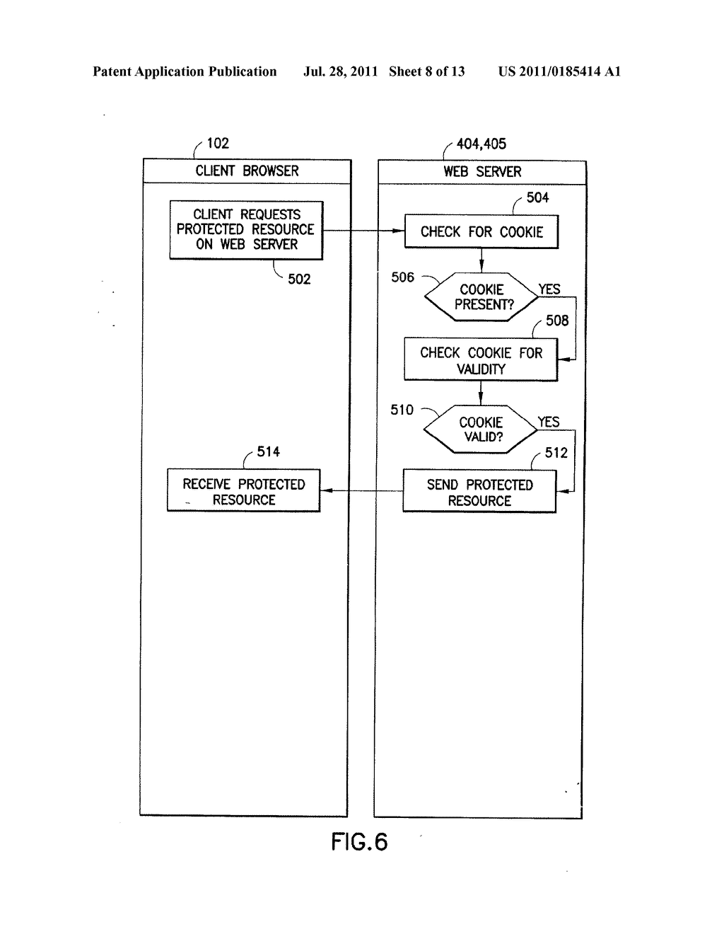 System and Method for Single Sign-On Session Management Without Central     Server - diagram, schematic, and image 09